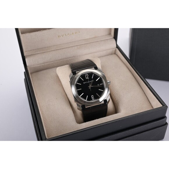 Bulgari Octo Date BGO41S Black 41mm Skeleton Back Men's Watch - Picture 14 of 15